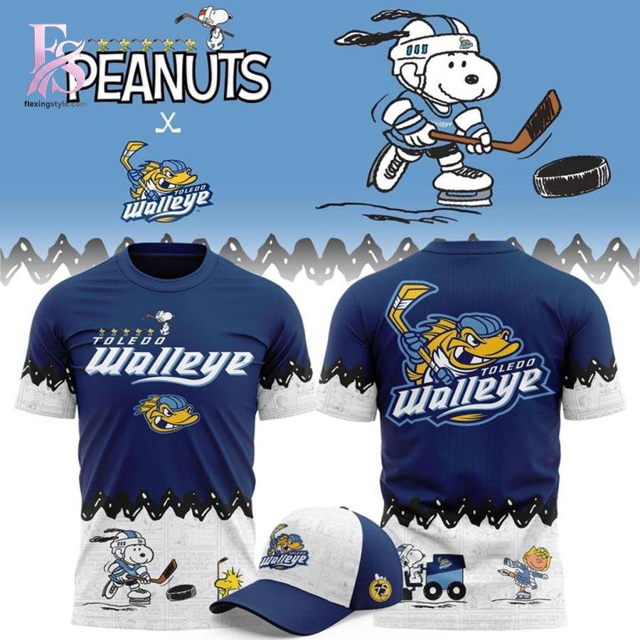 Toledo Walleye Peanuts Night Snoopy Hoodie