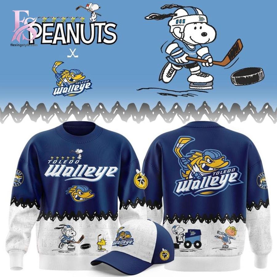 Toledo Walleye Peanuts Night Snoopy Hoodie