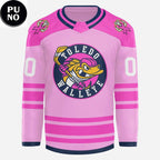Toledo Walleye Pink in the Rink 2026 Personalized Hockey Jersey