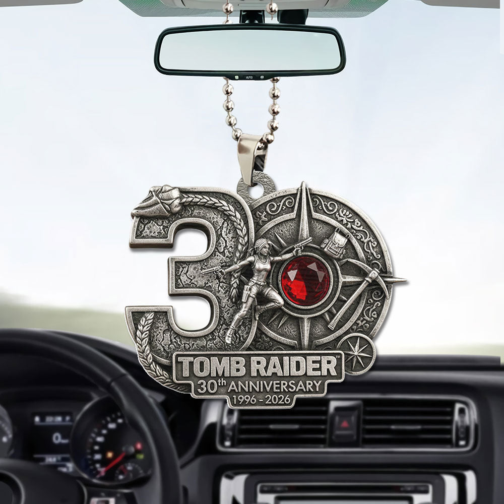 Tomb Raider 30th Anniversary Custom shape 1-sided Acrylic Car Ornament – GNE4896