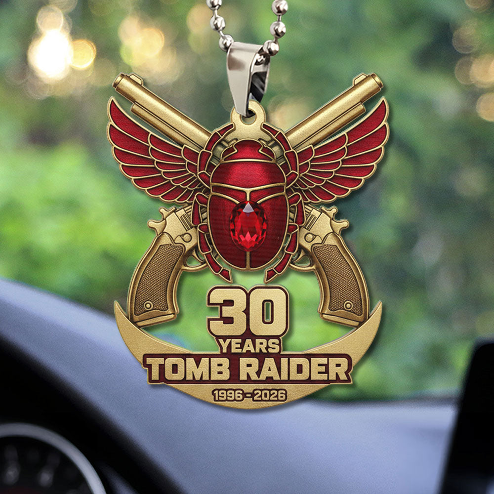 Tomb Raider 30th Anniversary Custom shape 1-sided Acrylic Car Ornament – GNE4897