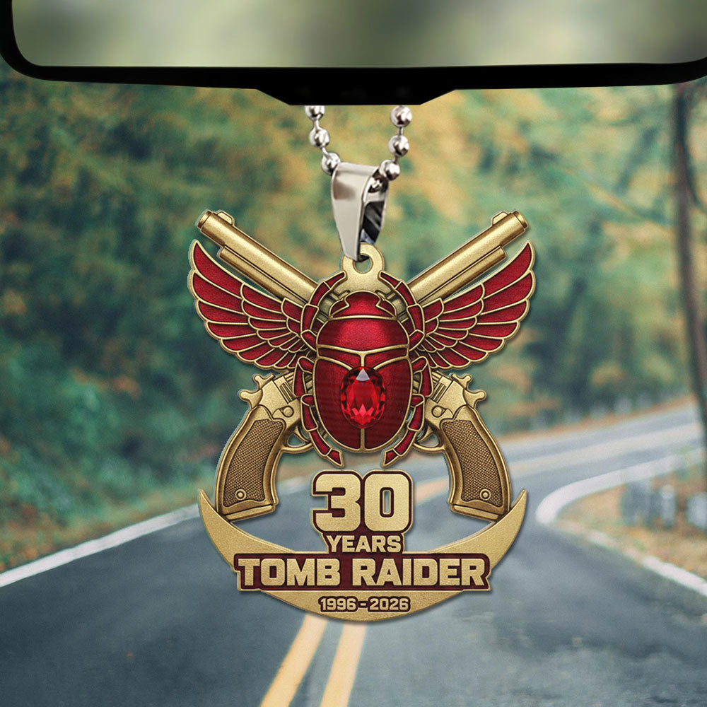 Tomb Raider 30th Anniversary Custom shape 1-sided Acrylic Car Ornament – GNE4897