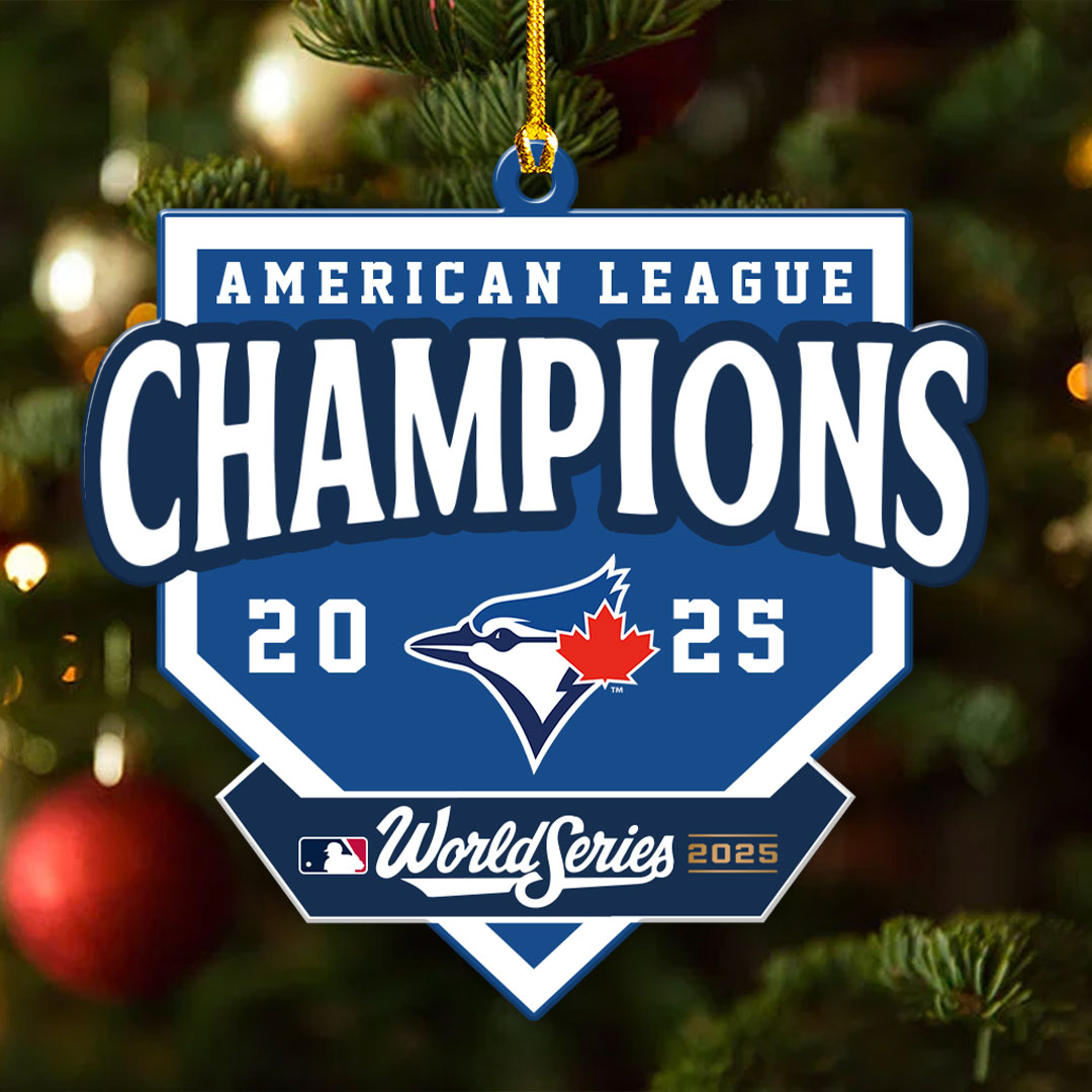 Toronto Blue Jays 2025 American League Champions Custom Shape 2-sided Acrylic Ornament – HOATT14181