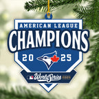 Toronto Blue Jays 2025 American League Champions Custom Shape 2-sided Acrylic Ornament – HOATT14181