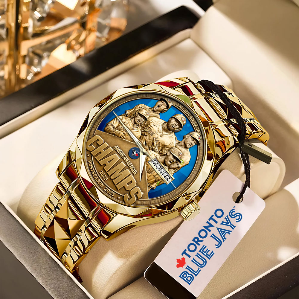 Toronto Blue Jays 2025 American League Champions Alloy Luxury Quartz Watch – MAITM13532