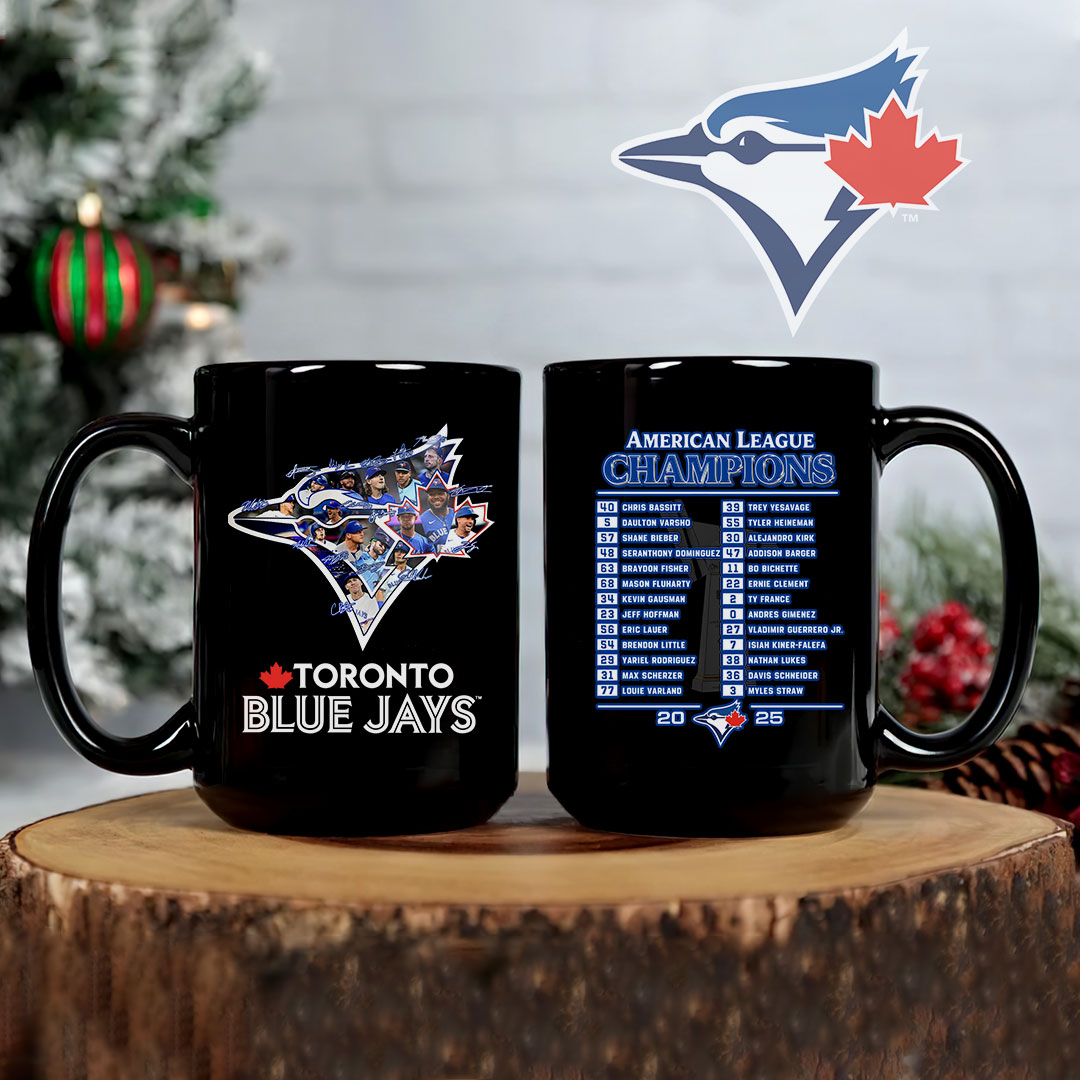 Toronto Blue Jays 2025 American League Champions Ceramic Mug – HOATT14594