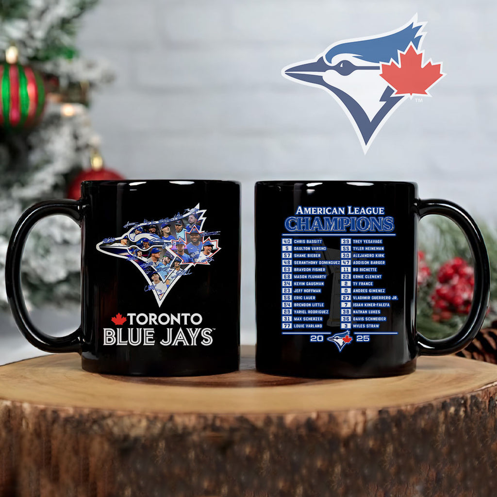 Toronto Blue Jays 2025 American League Champions Ceramic Mug – HOATT14594