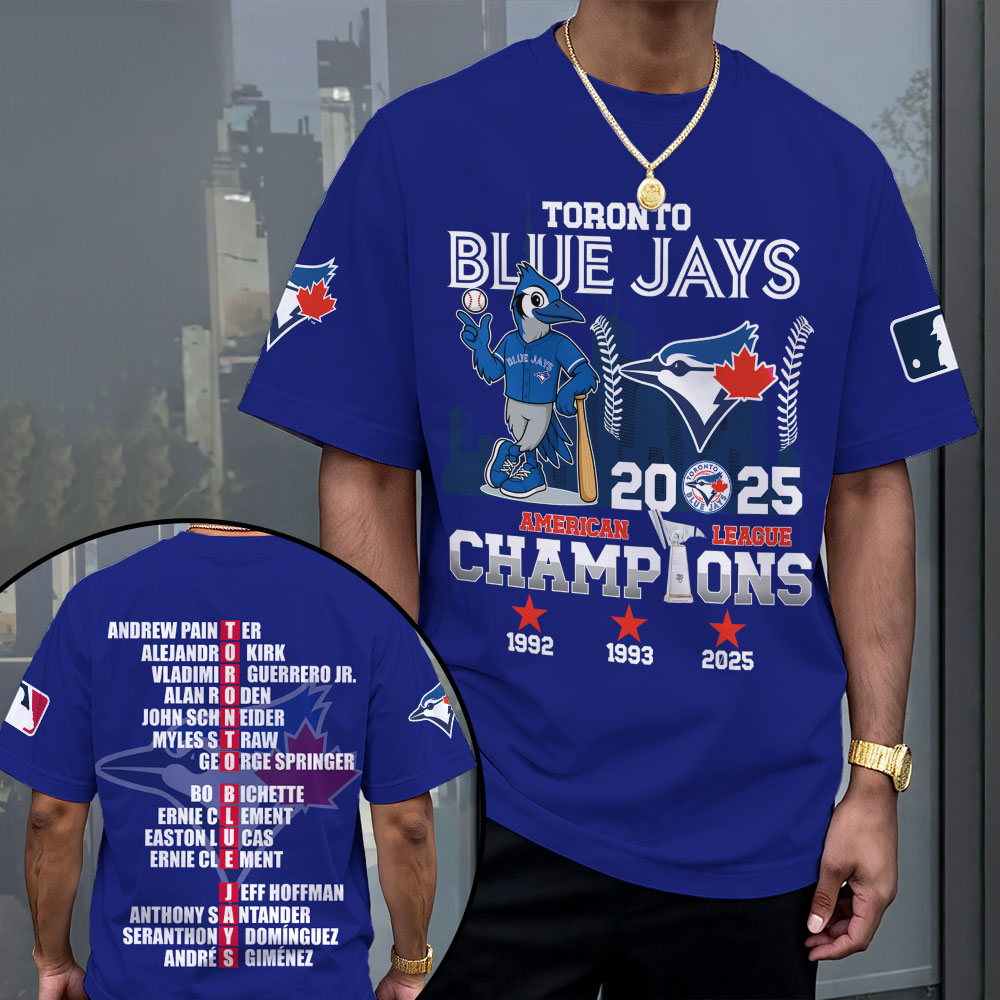 Toronto Blue Jays 2025 American League Champions 3D Apparel – MAITM13537