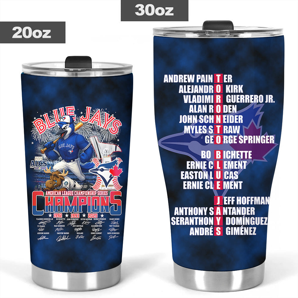 Toronto Blue Jays 2025 American League Champions Tumbler Cup – MAITM13697