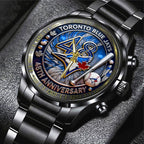 Toronto Blue Jays 48th Anniversary Black Stainless Steel Watch – TANTN17990