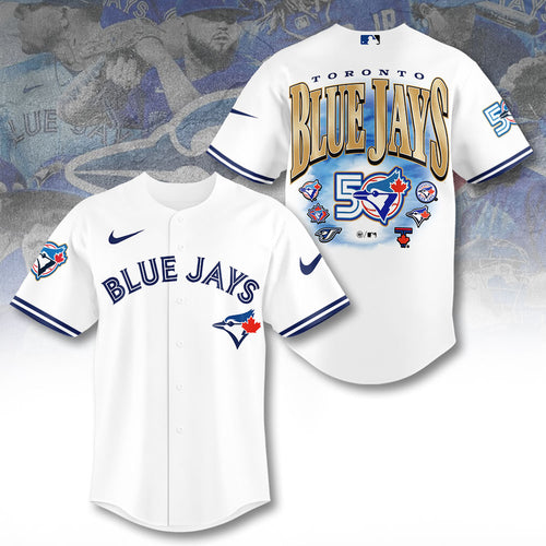 Toronto Blue Jays 50th Anniversary Baseball Jersey – TANTN21974