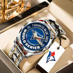 Toronto Blue Jays 2025 American League Champions Alloy Luxury Quartz Watch – TANTN17651