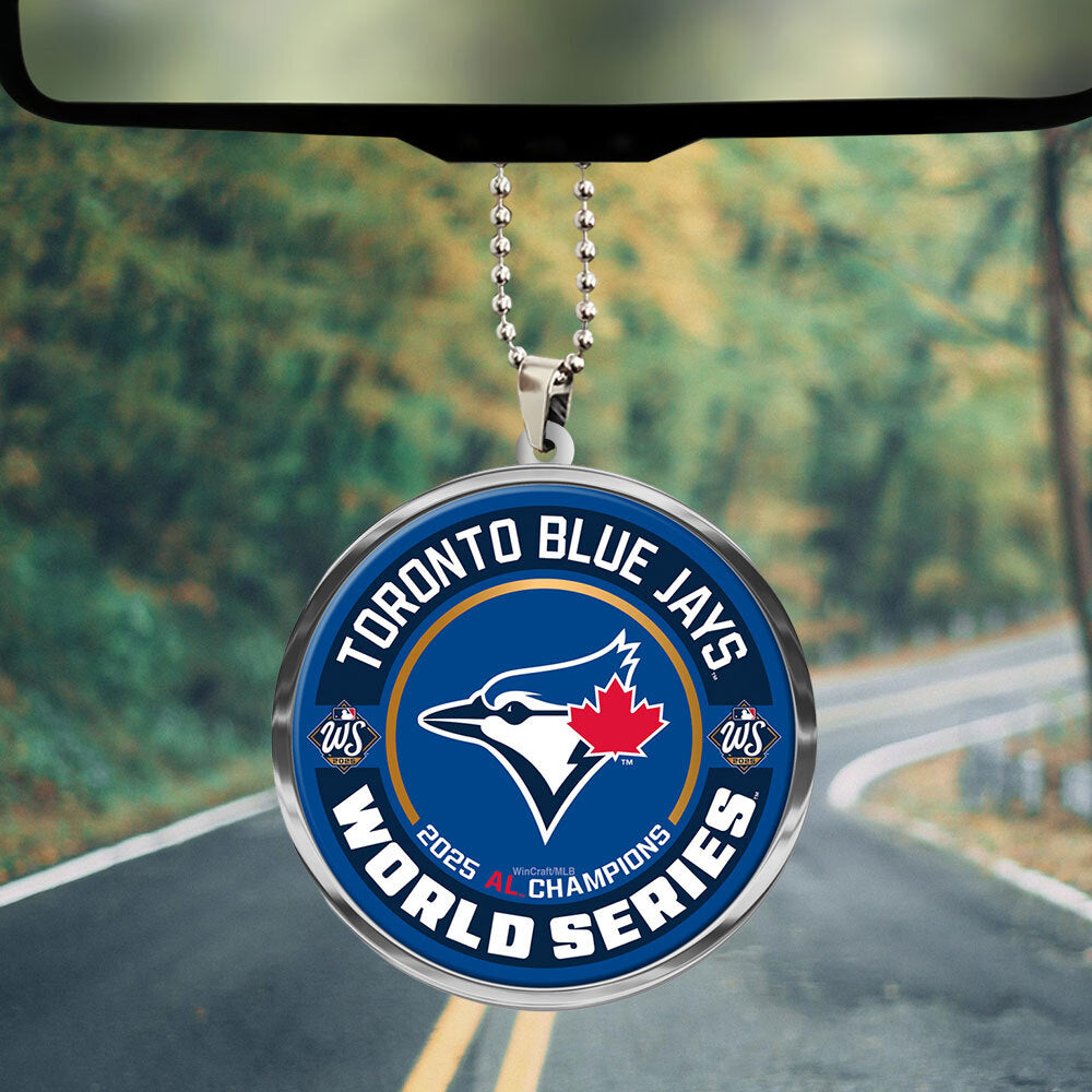 Toronto Blue Jays 2025 American League Champions Custom shape 2-sided Acrylic Car Ornament – TANTN17660