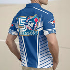 Toronto Blue Jays Zip Polo Shirt – TMTHU4985