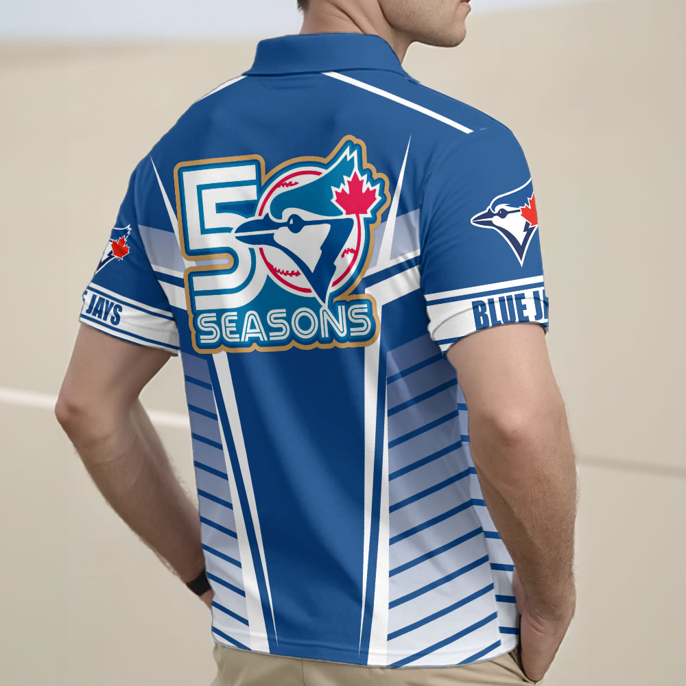 Toronto Blue Jays Zip Polo Shirt – TMTHU4985