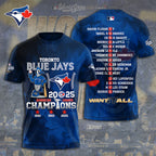 Toronto Blue Jays 2025 American League Champions 3D Apparel – TANTN17970