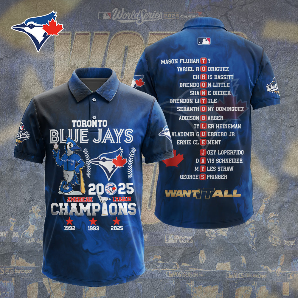 Toronto Blue Jays 2025 American League Champions 3D Apparel – TANTN17970