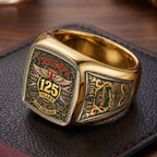 Triumph Motorcycles 125th Anniversary 3D Engraved Ring – TMTHU10073