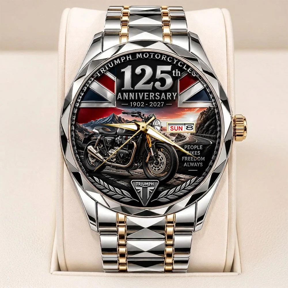 Triumph Motorcycles 125th Anniversary 2027 Alloy Luxury Quartz Watch – TANTN26239