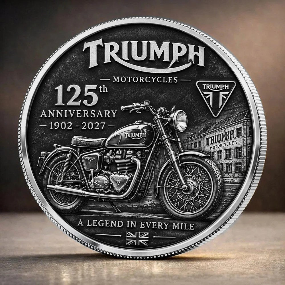Triumph Motorcycles 125th Anniversary 2027 Commemorative Coin – TANTN26235