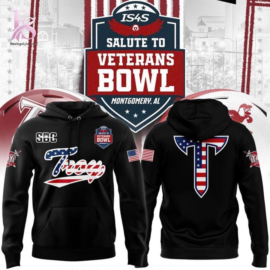 Troy Trojans Football Salute to Veterans Bowl Hoodie