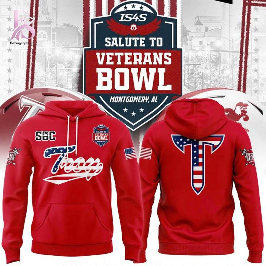 Troy Trojans Football Salute to Veterans Bowl Hoodie