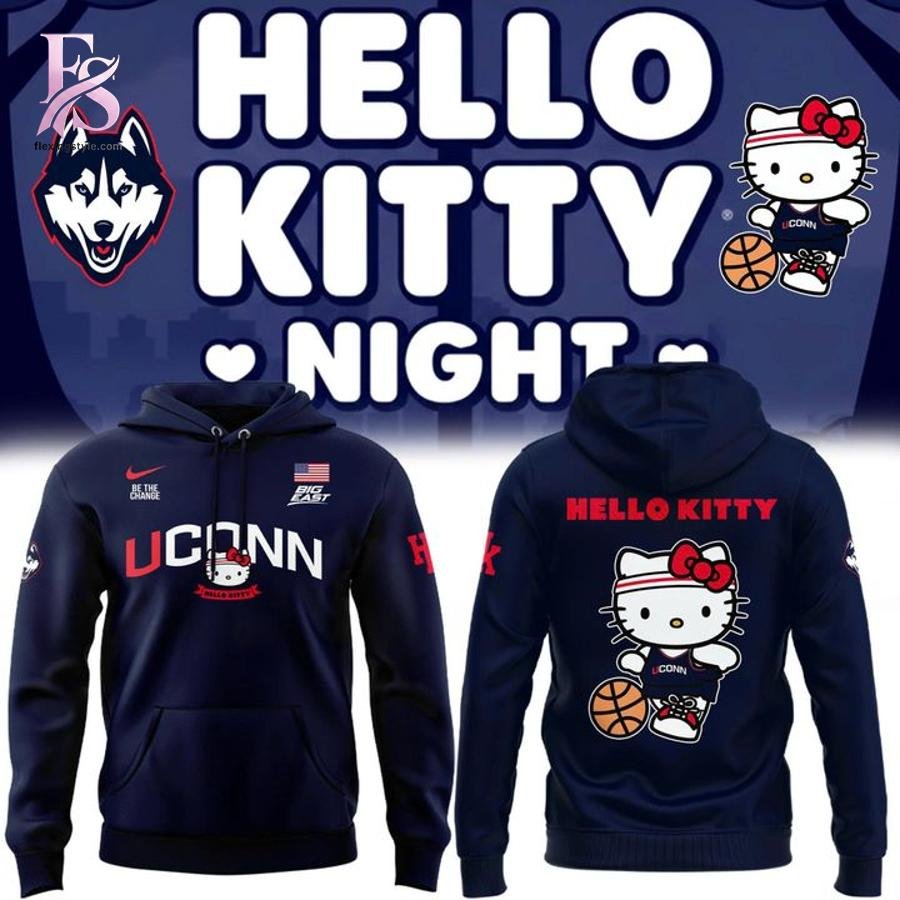 UConn Huskies 2026 Hello Kitty Hoodie