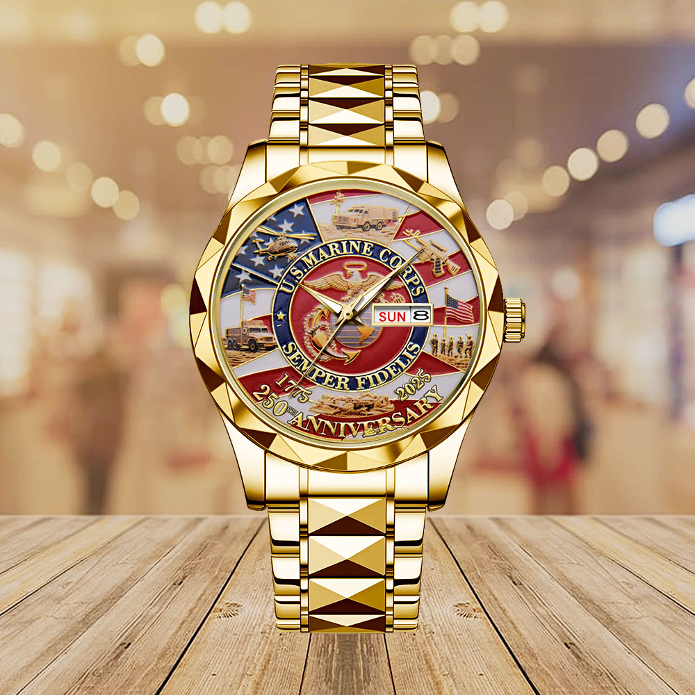 US Marine Corps 250th Anniversary Alloy Luxury Quartz Watch – MAITM12641