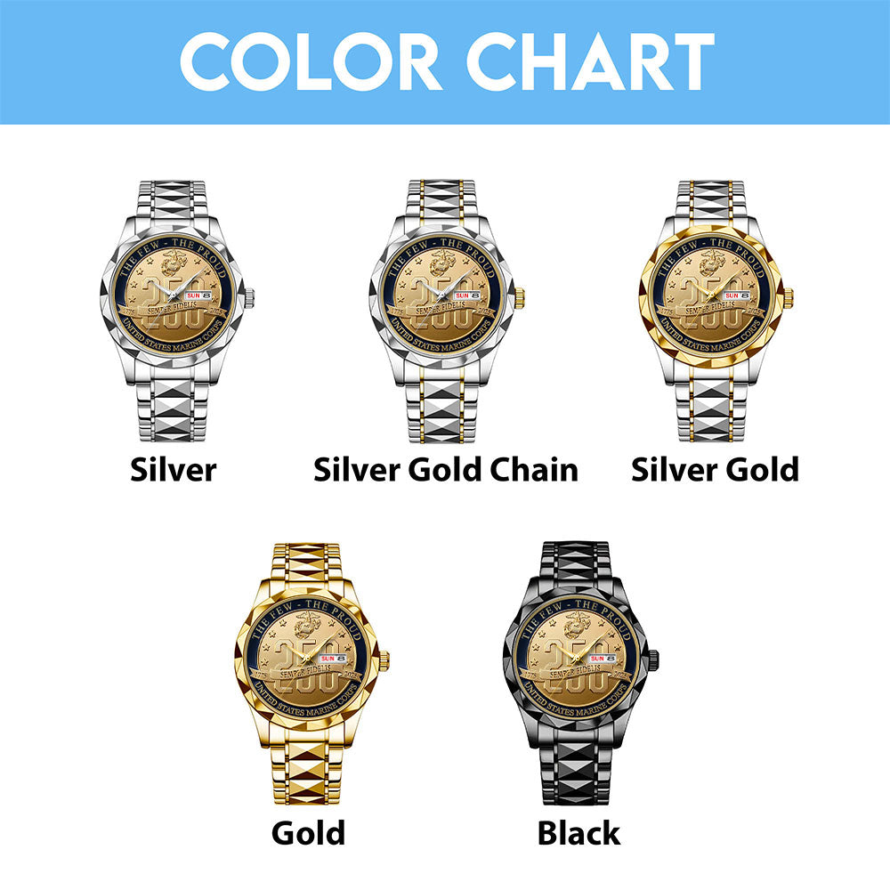 US Marine Corps Alloy Luxury Quartz Watch – MAITM 12146