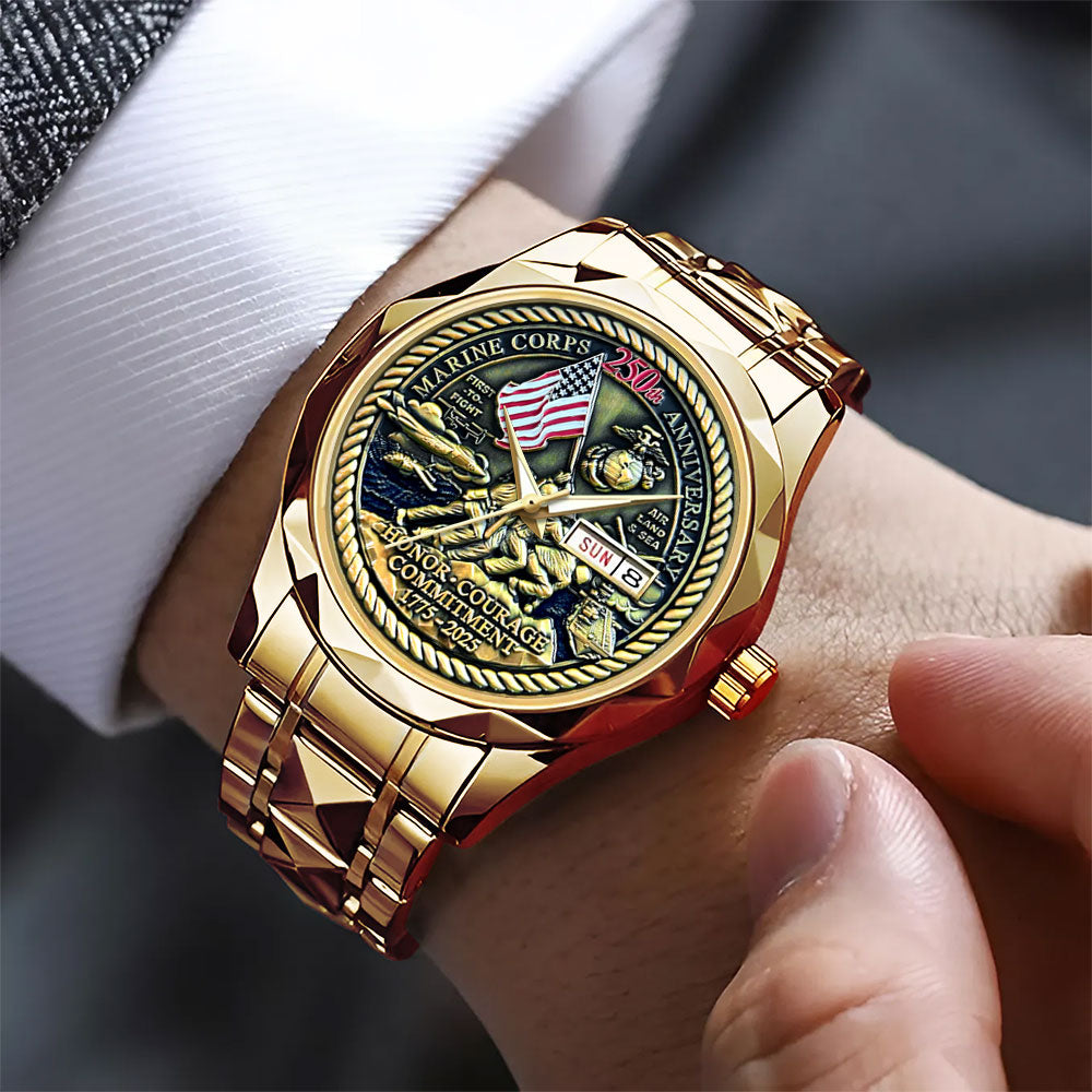 US Marine Corps Alloy Luxury Quartz Watch – MAITM12592
