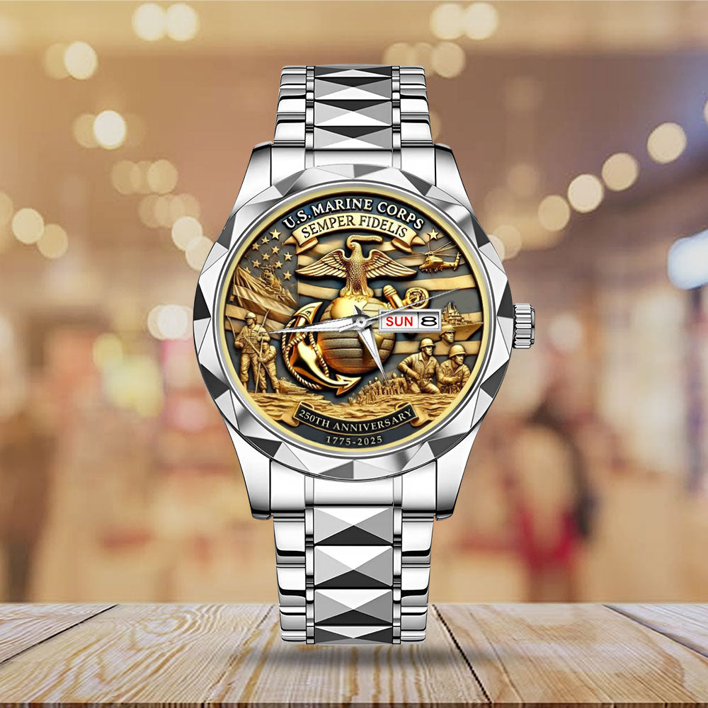 US Marine Corps Alloy Luxury Quartz Watch – MAITM 12288