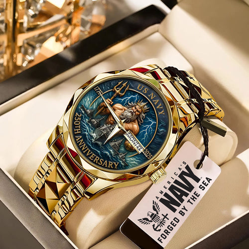 US Navy 250th Anniversary Alloy Luxury Quartz Watch – MAITM12711