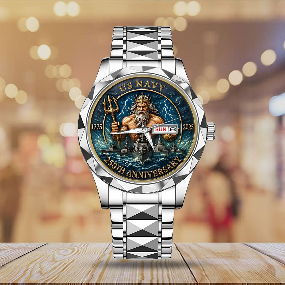 US Navy 250th Anniversary Alloy Luxury Quartz Watch – MAITM12711