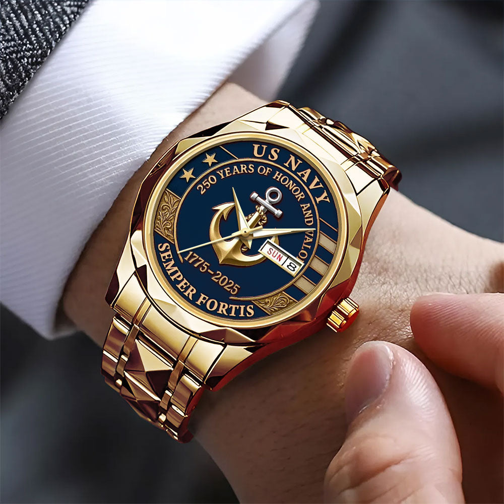 US Navy 250th Anniversary 2025 Alloy Luxury Quartz Watch – MAITM12723