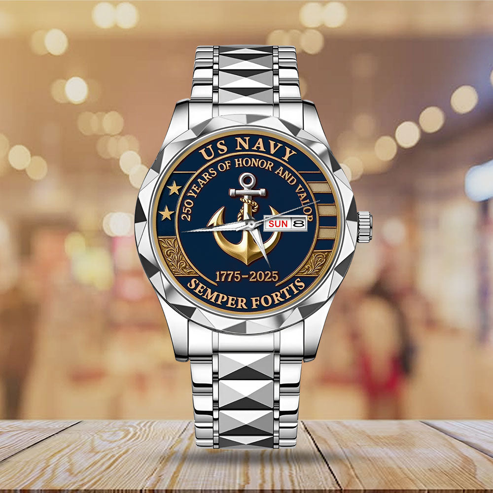 US Navy 250th Anniversary 2025 Alloy Luxury Quartz Watch – MAITM12723