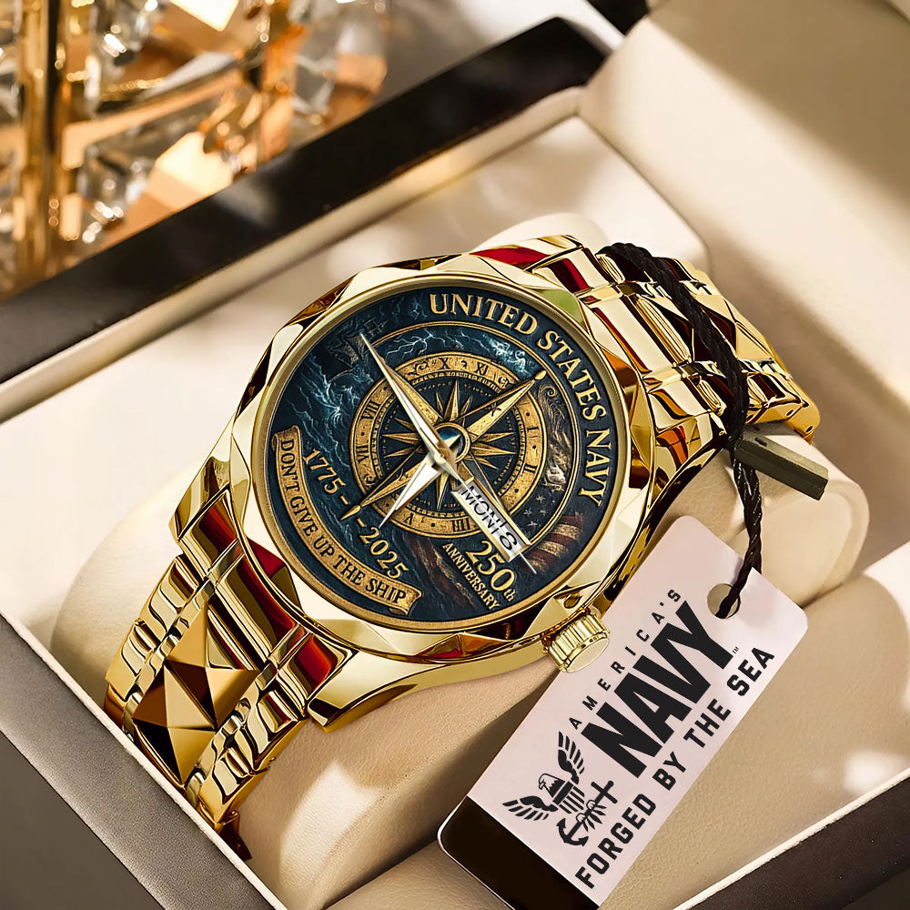 US Navy 250th Anniversary Alloy Luxury Quartz Watch – MAITM12724