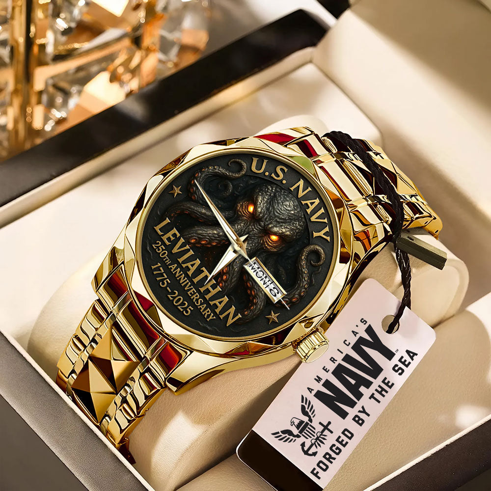 US Navy 250th Anniversary Alloy Luxury Quartz Watch – MAITM12725
