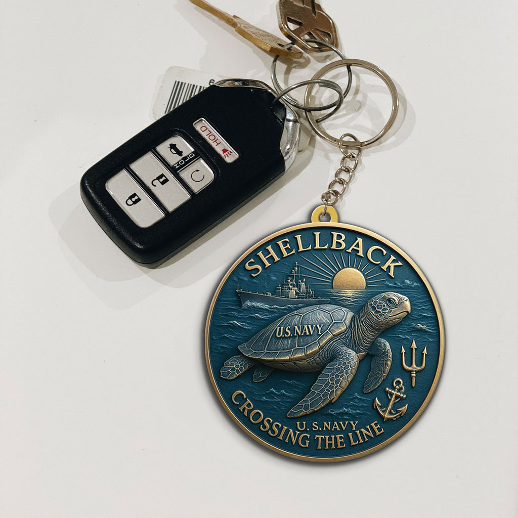 US Navy Custom Shape 2-Side Printed Keychain – MAITM12667