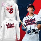 USA Baseball uniform White Hoodie