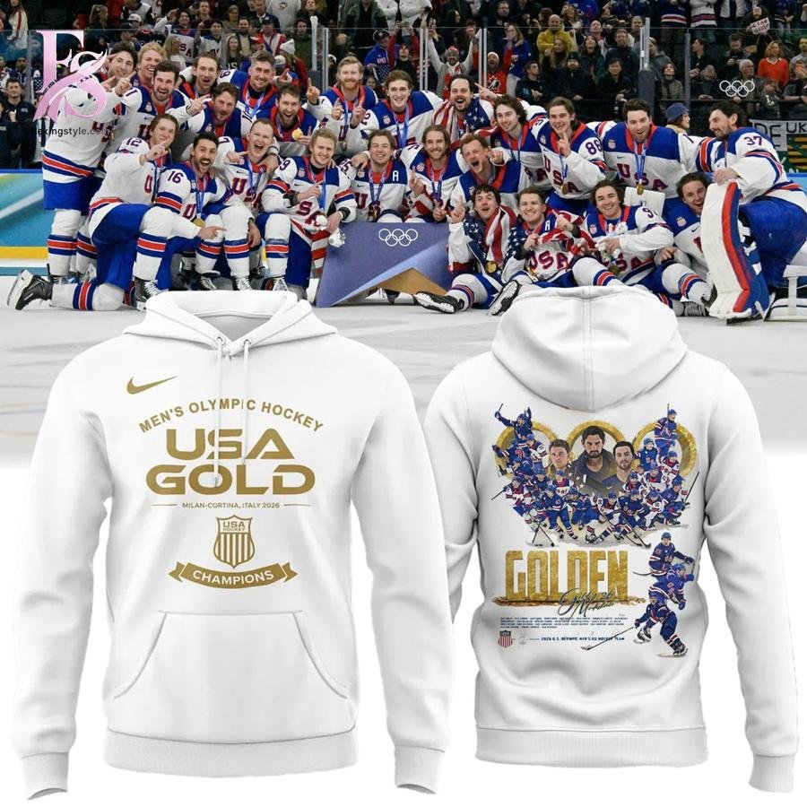 USA Men’s National ICE Hockey Team 2026 Olympic Gold Hoodie