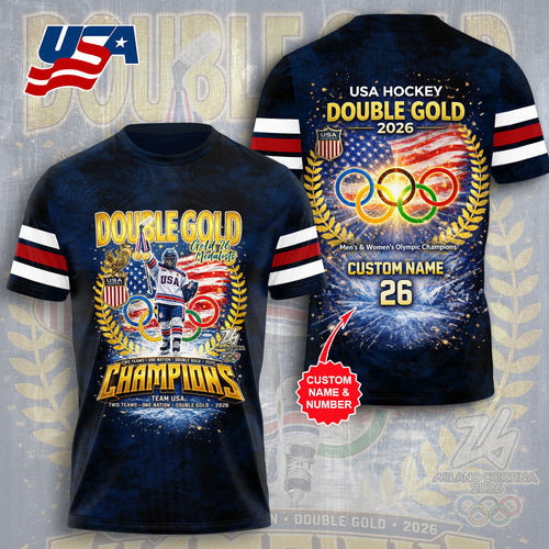 Personalized USA Hockey Olympic Champions 2026 3D Apparel – VANDH4129