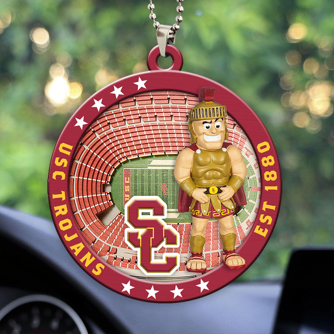 USC Trojans Football Custom shape 2-sided Acrylic Car Ornament – HOATT13121