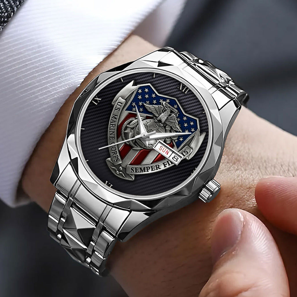 US Marine Corps Alloy Luxury Quartz Watch – TMTHU489