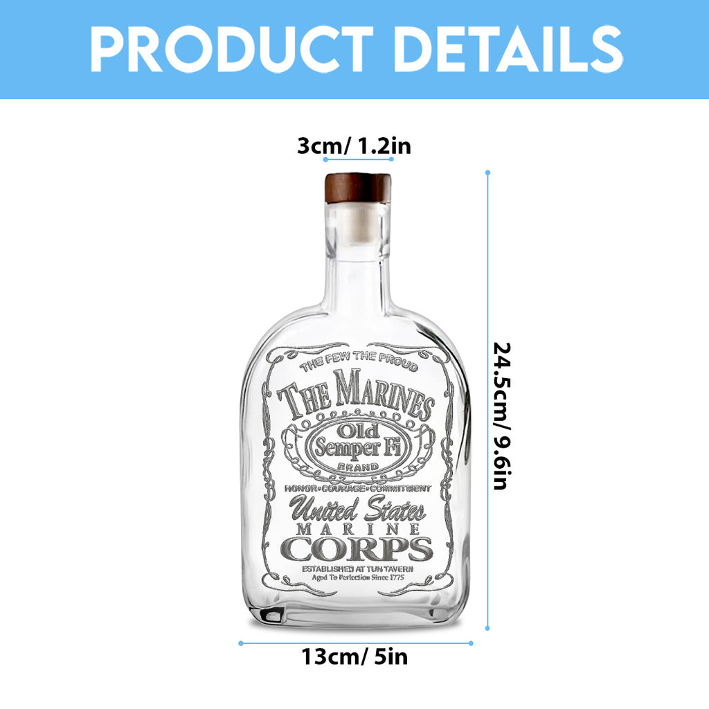 US Marine Corps 25oz Empty Whiskey Bottle – TMTHU651