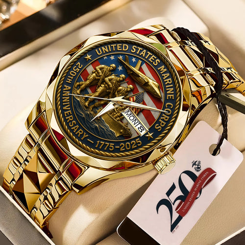 US Marine Corps 250th Anniversary 2025 Alloy Luxury Quartz Watch – TMTHU577