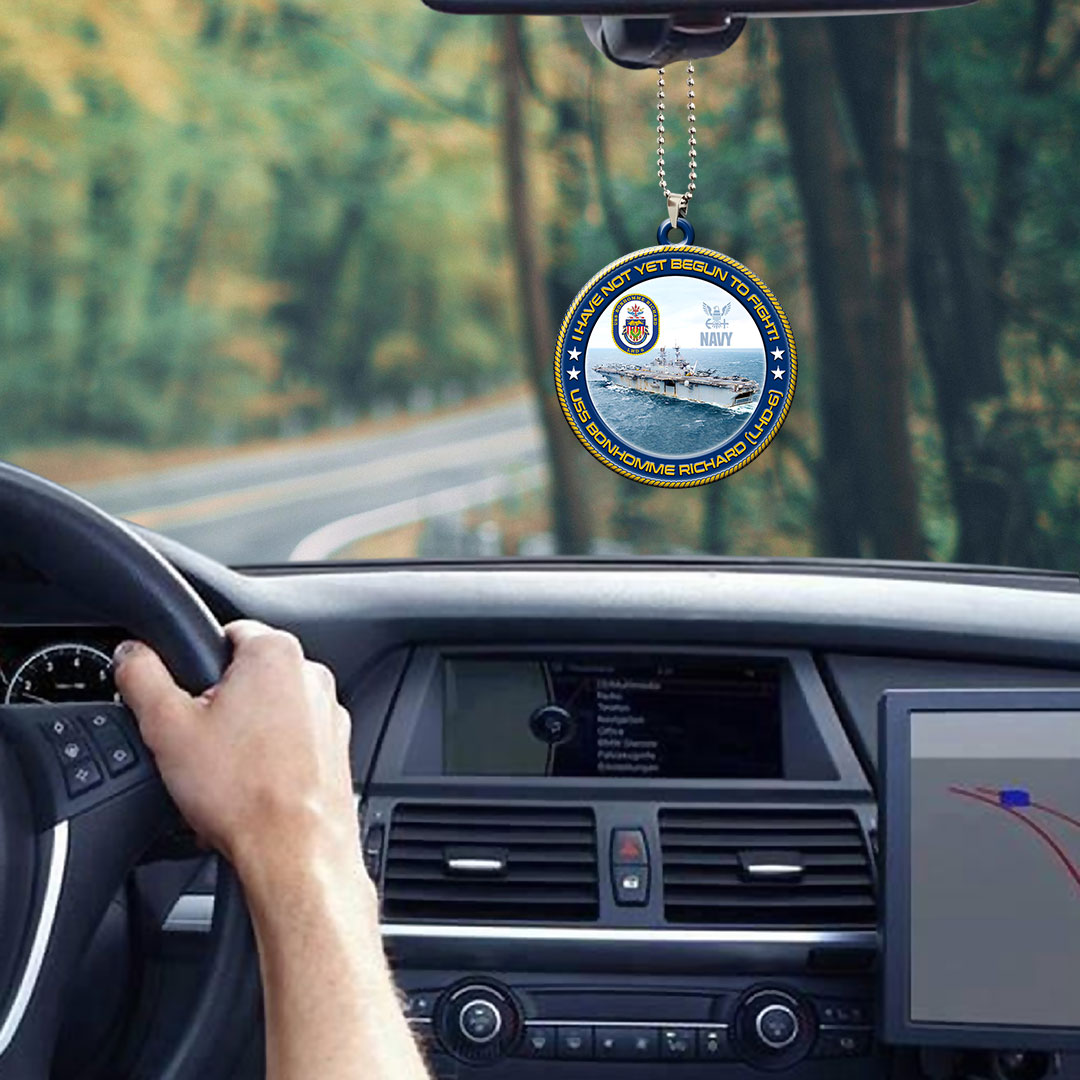 USS Bonhomme Richard (LHD-6) Custom Shape 2-sided Acrylic Car Ornament – HOATT13204