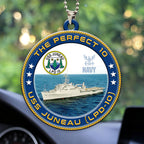 USS Juneau (LPD-10) Custom Shape 2-sided Acrylic Car Ornament – HOATT13222