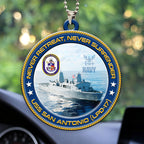 USS San Antonio (LPD-17) Custom Shape 2-sided Acrylic Car Ornament – HOATT13229