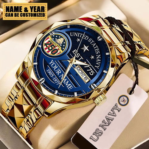 Personalized US Navy Alloy Luxury Quartz Watch – TMTHU495