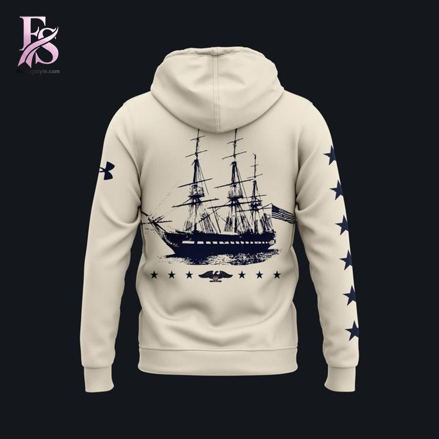 Under Armour Cream Navy Midshipmen Navy vs Army Game Hoodie
